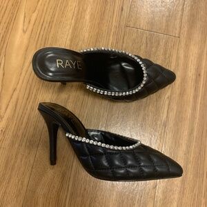 Raye Revole Heels Black with Rhinestones